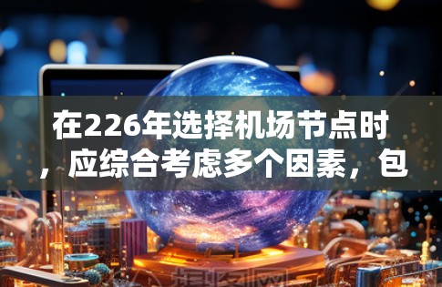 在226年选择机场节点时，应综合考虑多个因素，包括交通密度、地理位置、基础设施、环境、文化与历史、市场调研以及未来挑战和机遇。以下是逐步的分析和推荐