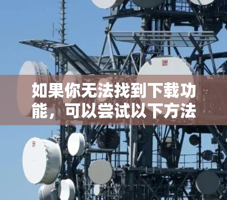 如果你无法找到下载功能,可以尝试以下方法 如果你无法找到下载功能,可以尝试以下方法
