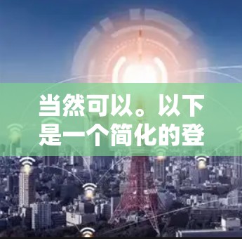 当然可以。以下是一个简化的登录步骤指南 当然可以。以下是一个简化的登录步骤指南