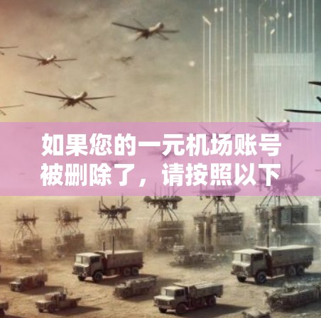 如果您的一元机场账号被删除了，请按照以下步骤恢复