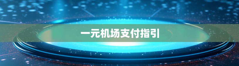 一元机场支付指引 一元机场支付指引