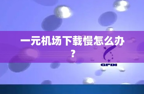 一元机场下载慢怎么办? 一元机场下载慢怎么办?