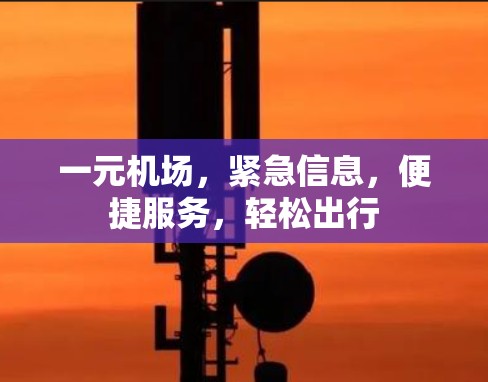 一元机场,紧急信息,便捷服务,轻松出行 一元机场,紧急信息,便捷服务,轻松出行