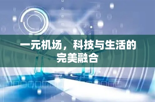 一元机场,科技与生活的完美融合 一元机场,科技与生活的完美融合