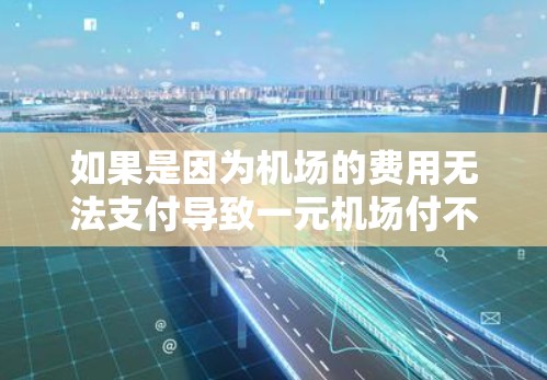 如果是因为机场的费用无法支付导致一元机场付不了款，通常是因为以下原因