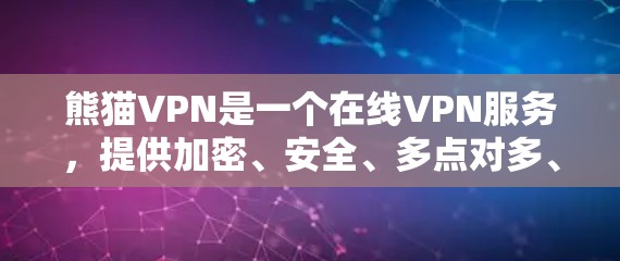 熊猫VPN是一个在线VPN服务，提供加密、安全、多点对多、端到端加密等功能。以下是详细的安装和使用指南