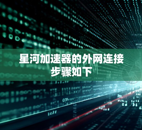 星河加速器的外网连接步骤如下