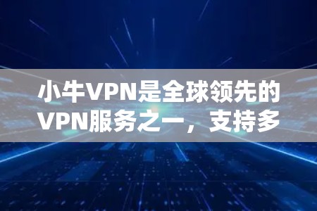 小牛VPN是全球领先的VPN服务之一，支持多种设备和功能，包括多个节点列表、测试结果和兼容性信息。以下是关于小牛VPN的关键信息