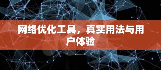 网络优化工具,真实用法与用户体验 网络优化工具,真实用法与用户体验