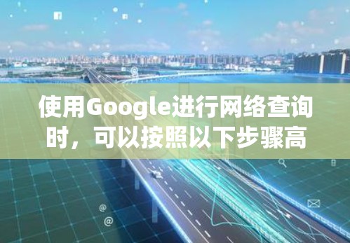 使用Google进行网络查询时，可以按照以下步骤高效地找到所需资料