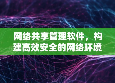 网络共享管理软件，构建高效安全的网络环境