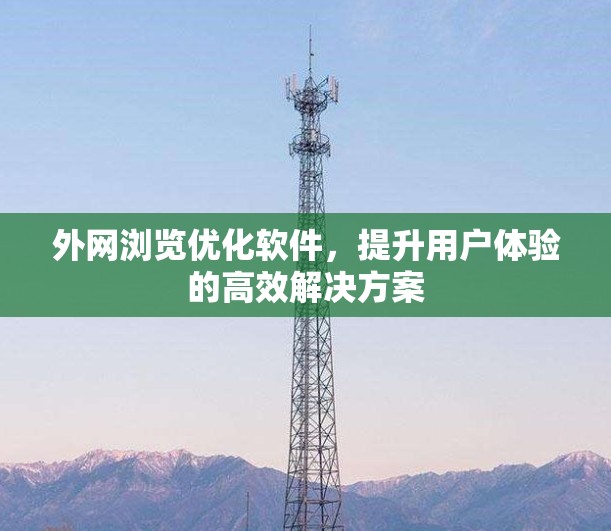 外网浏览优化软件，提升用户体验的高效解决方案