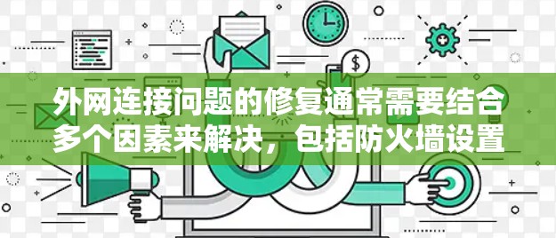 外网连接问题的修复通常需要结合多个因素来解决,包括防火墙设置、网络配置、外部网络路径设置等。以下是一些常见的问题修复步骤和方法 外网连接问题的修复通常需要结合多个因素来解决,包括防火墙设置、网络配置、外部网络路径设置等。以下是一些常见的问题修复步骤和方法