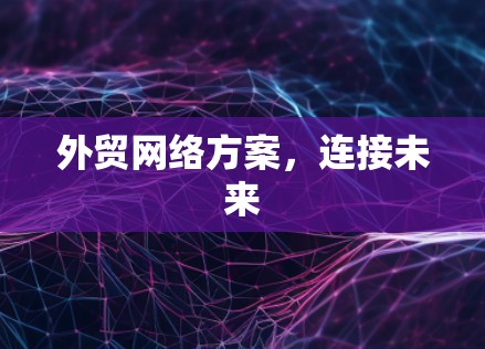 外贸网络方案,连接未来 外贸网络方案,连接未来