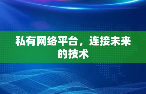 私有网络平台,连接未来的技术 私有网络平台,连接未来的技术