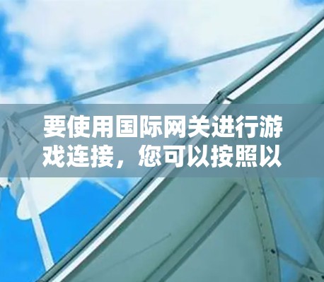 要使用国际网关进行游戏连接，您可以按照以下步骤进行