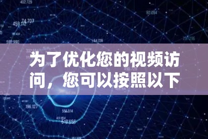 为了优化您的视频访问，您可以按照以下步骤进行