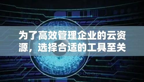 为了高效管理企业的云资源,选择合适的工具至关重要。以下是一些推荐的工具及其适用场景,帮助你更好地管理云资源 为了高效管理企业的云资源,选择合适的工具至关重要。以下是一些推荐的工具及其适用场景,帮助你更好地管理云资源