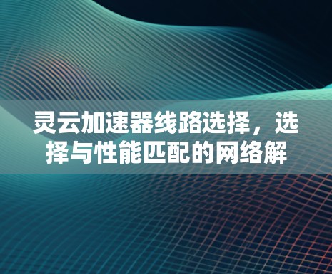 灵云加速器线路选择,选择与性能匹配的网络解决方案 灵云加速器线路选择,选择与性能匹配的网络解决方案