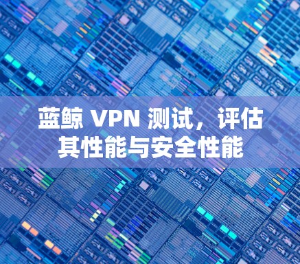 蓝鲸 VPN 测试,评估其性能与安全性能 蓝鲸 VPN 测试,评估其性能与安全性能